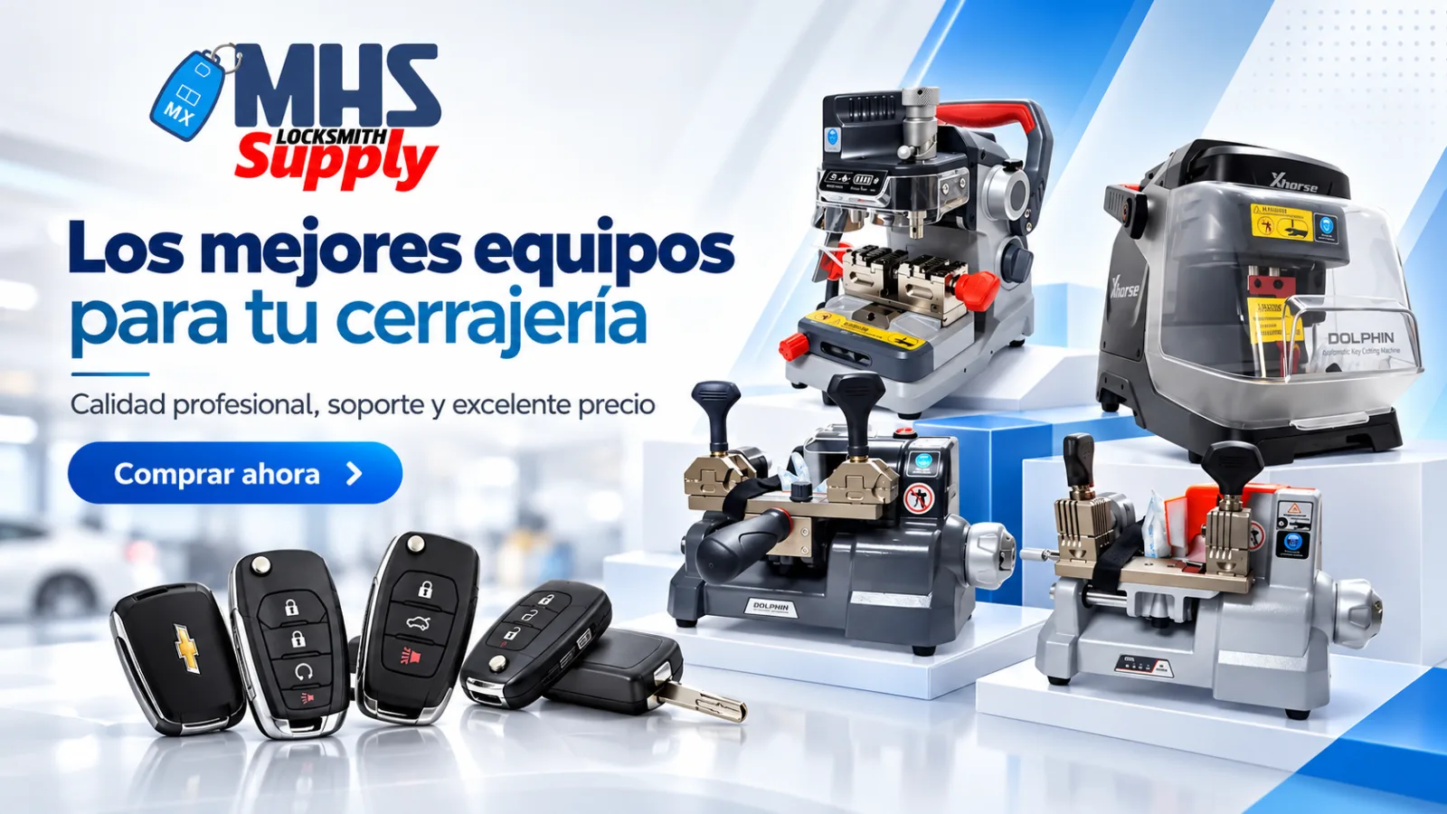 MHS Supply: los mejores equipos para tu cerrajería. Calidad profesional, soporte y excelente precio.